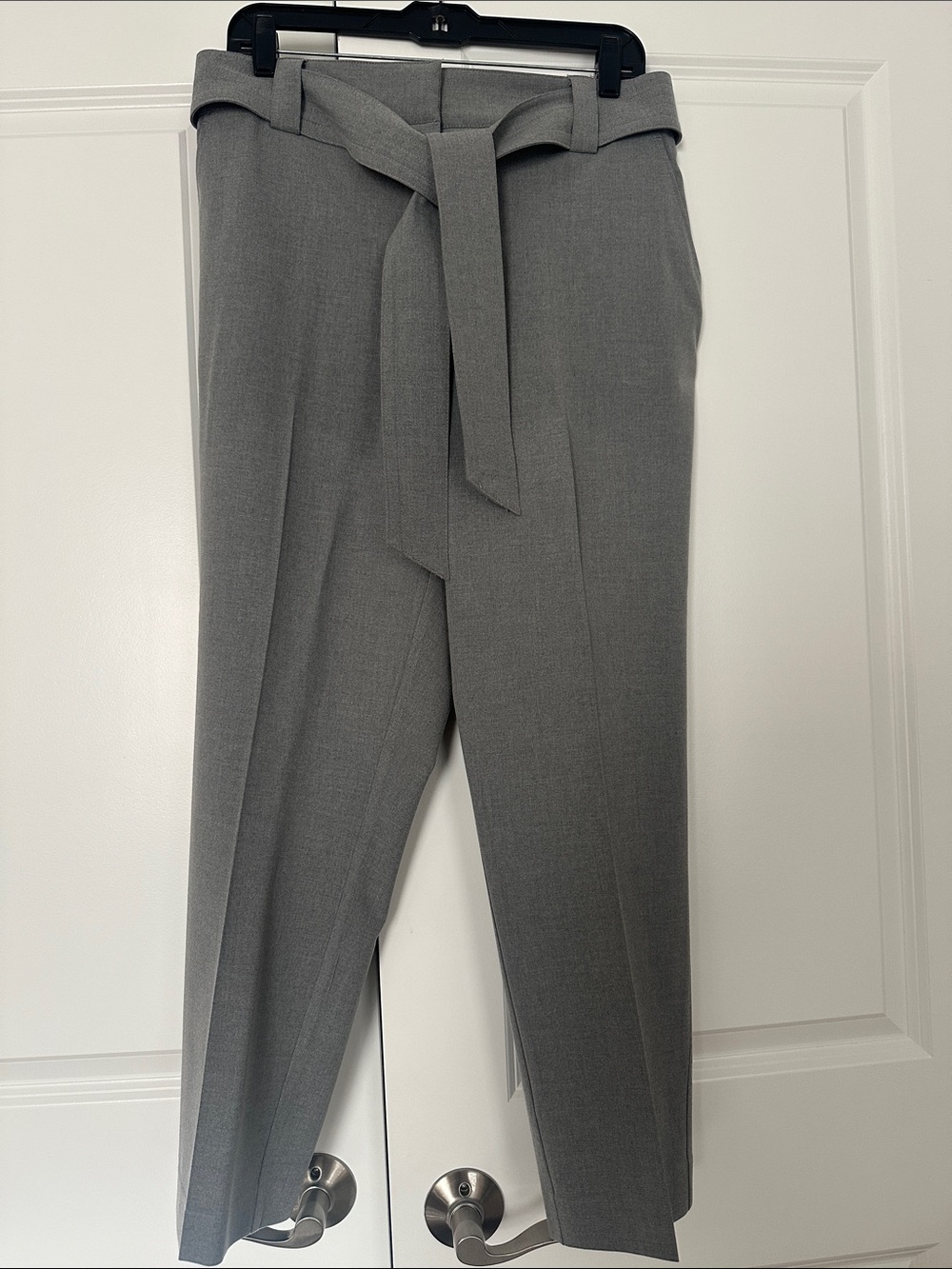 Rachel Zoe Gray Cropped Tie-Waist Trousers